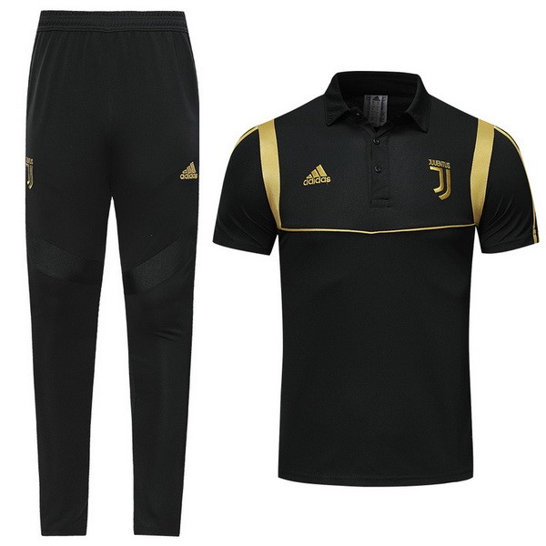 Polo Komplett Set Juventus 2019-20 Schwarz Gelb